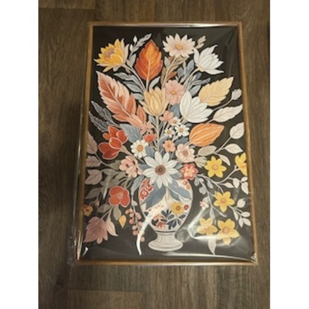 Set of 3 Framed Floral Vase Wall Art Prints Boho Botanical Decor - Picture 3 of 6